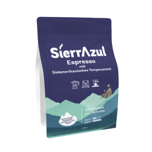 SierrAzul Espresso mit südamerikanischem Temperament – Espresso pur
